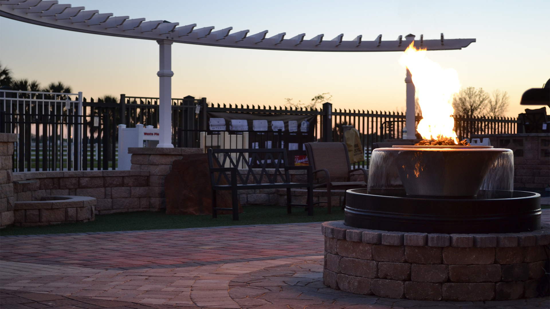 Danielle Fence & Outdoor Living | Danielle Fence Showroom - Fire Water Bowl