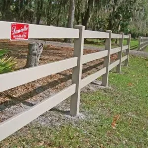 3-Rail Post & Rail Vinyl Fence